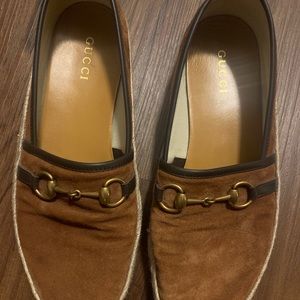 Gucci Men's suede Horsebit espadrille